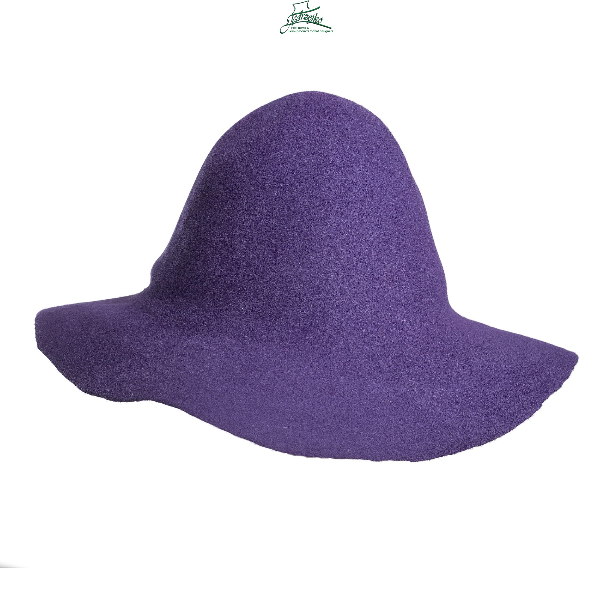 Wool Felt Capeline - Purple Millinery Hat Supply & HandMade 