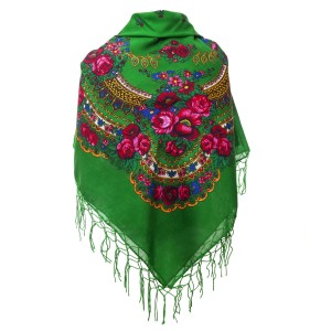 Polish Folk Scarf - Green