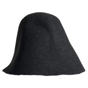 Wool Felt Hood - Melange Black