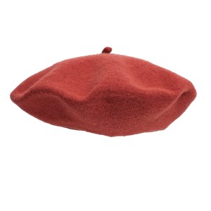 100% Wool beret with antenna - Ginger