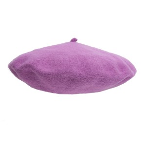 100% Wool beret with antenna - Lavender