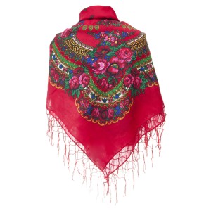 Polish Folk Scarf - Red