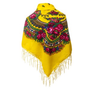 Polish Folk Scarf - Yellow
