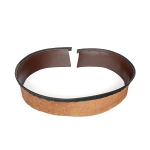Leather Hat tape bias tape, sweatband - 35mm BROWN