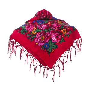Polish Folk Scarf - Red