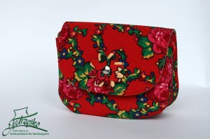 Folk shoulder bag - small - Red
