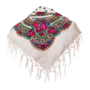 Polish Folk Scarf - White