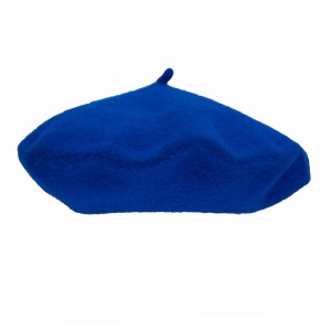 100% Wool beret with antenna - Royal blue
