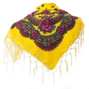 Polish Folk Scarf - Yellow