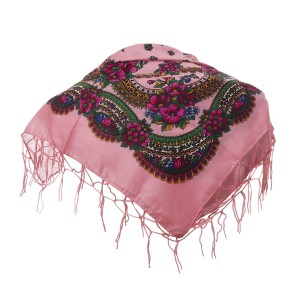 Polish Folk Scarf - Pink
