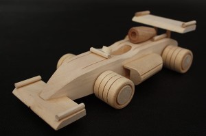 Ecological handmade wooden toy - Formula car