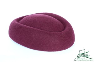 Pillbox boat fascinator - Light bourdo