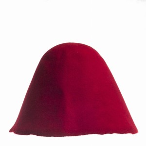 Wool Felt Hood - Christmas Red