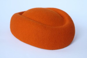 Pillbox boat fascinator - Orange