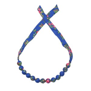 Folk necklace corals - Blue