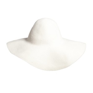 Wool Felt Capeline - White