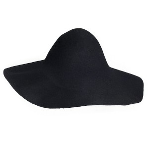 Wool Felt Capeline - Black