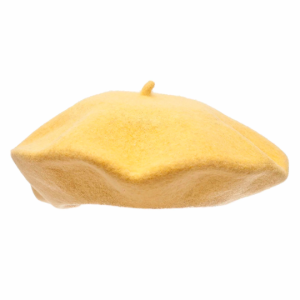 100% Wool beret with antenna - Mustard NEW