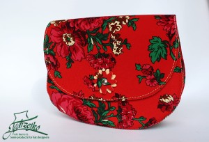 Folk shoulder bag - large - Red