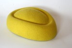 Pillbox boat fascinator - Yellow