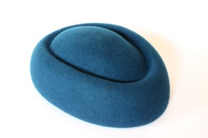 Pillbox boat fascinator - Dark turquise