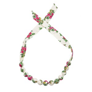 Folk necklace corals - White