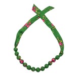 Folk necklace corals - Green