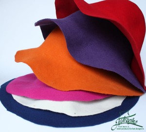 Set of Wool Felt Capelines 6pcs. - Colourful