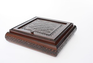 Wooden handmade box with mirror 