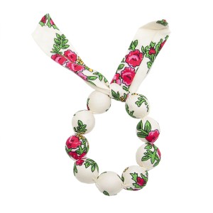 Folk handame  bracelet -White
