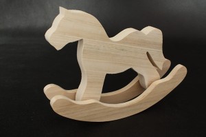 Ecological handmade wooden toy - Rocking Horse 