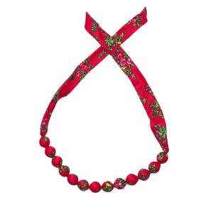Folk necklace corals - Red